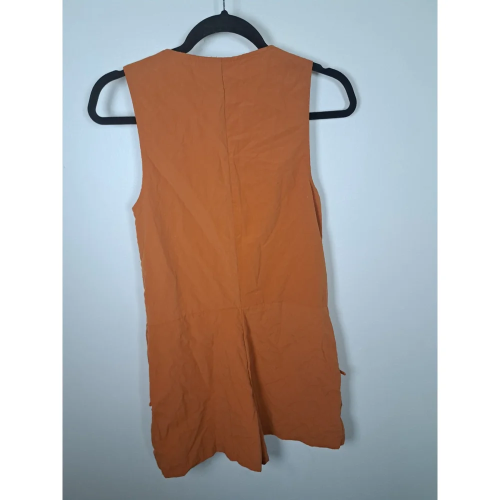 Nike Sportswear Romper Shorts Women Size X-Small Orange‎ Icon Clash
